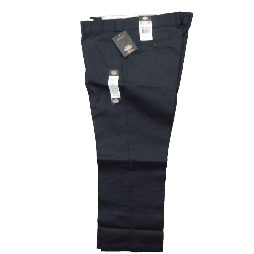 Dickies 774 Work Pant Womens 16/36 Petite Navy Blue Low Rise Straight Leg New